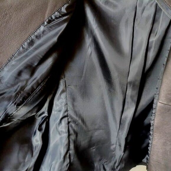 Kenneth Cole Reaction Leather Moto Jacket - Women's L - Black - Picture 12 of 12